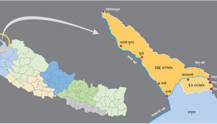 Kalapani-lipulek-nepal-map